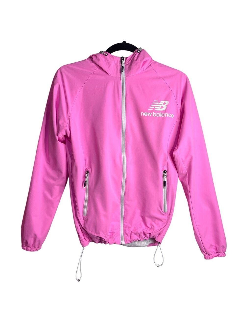 New Balance Pink Hooded Windbreaker Jacket Size Small